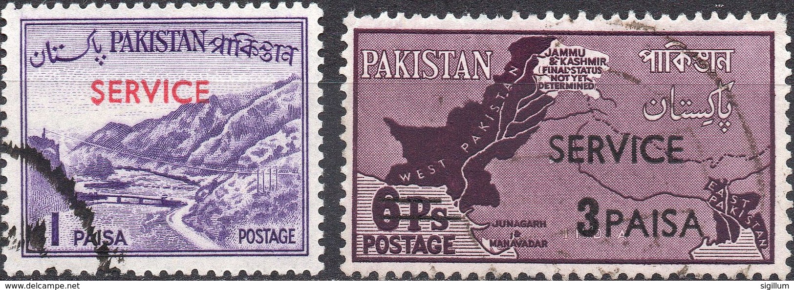 PAKISTAN 1961 - PASSO DEL KHYBER + RIVENDICAZIONE ZONE CONTESE - 2 VALORI USATI - Pakistan