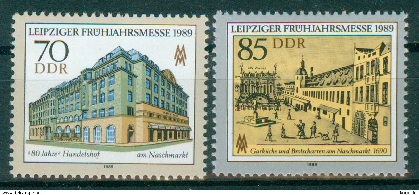 DDR 1989 / MiNr.    3235 - 3236   ** / MNH   (r1690) - Nuovi