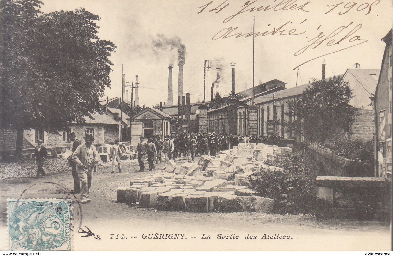 58  Guérigny : Sortie Des Ateliers     ///  REF   AVRIL. 19 - Guerigny