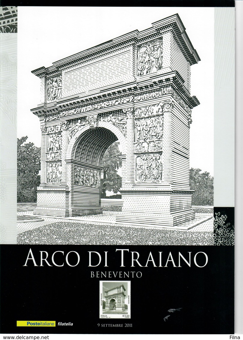ITALIA 2011 - ARCO DI TRAIANO - BENEVENTO  - POSTE ITALIANE - SENZA SPESE POSTALI - Folder