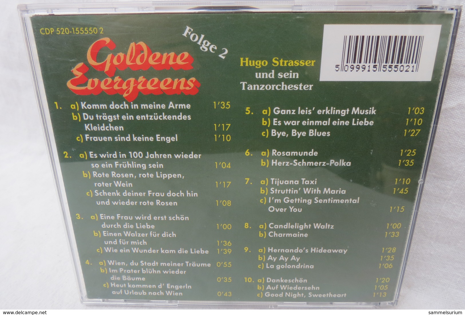 CD "Hugo Strasser Und Sein Tanzorchester" Goldene Evergreens Folge 2 - Strumentali