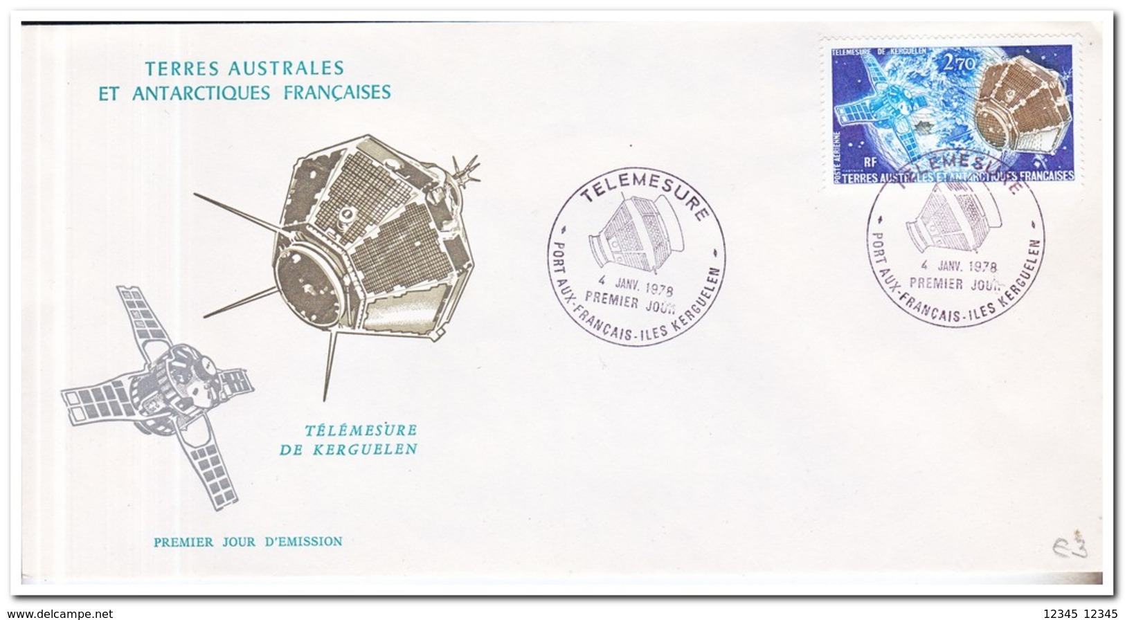 Frans Antarctica 1978, FDC, Land Surveying By Satellite - FDC