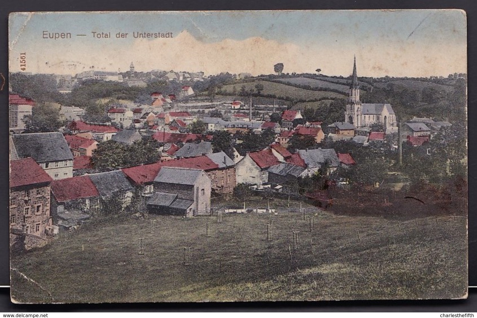 RARE EN COULEUR ** EUPEN - TOTAL DER UNDERSTADT ** - Eupen