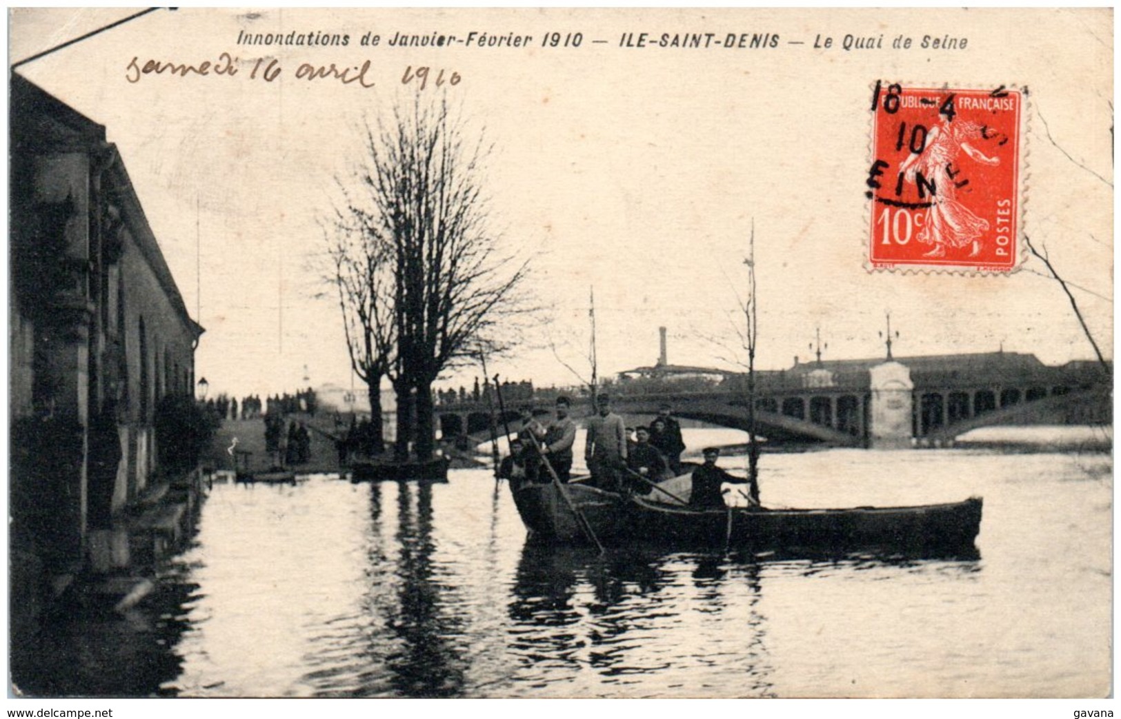 93 ILE SAINT-DENIS - Inondations De 1910 - Le Quai De Seine - Saint Denis