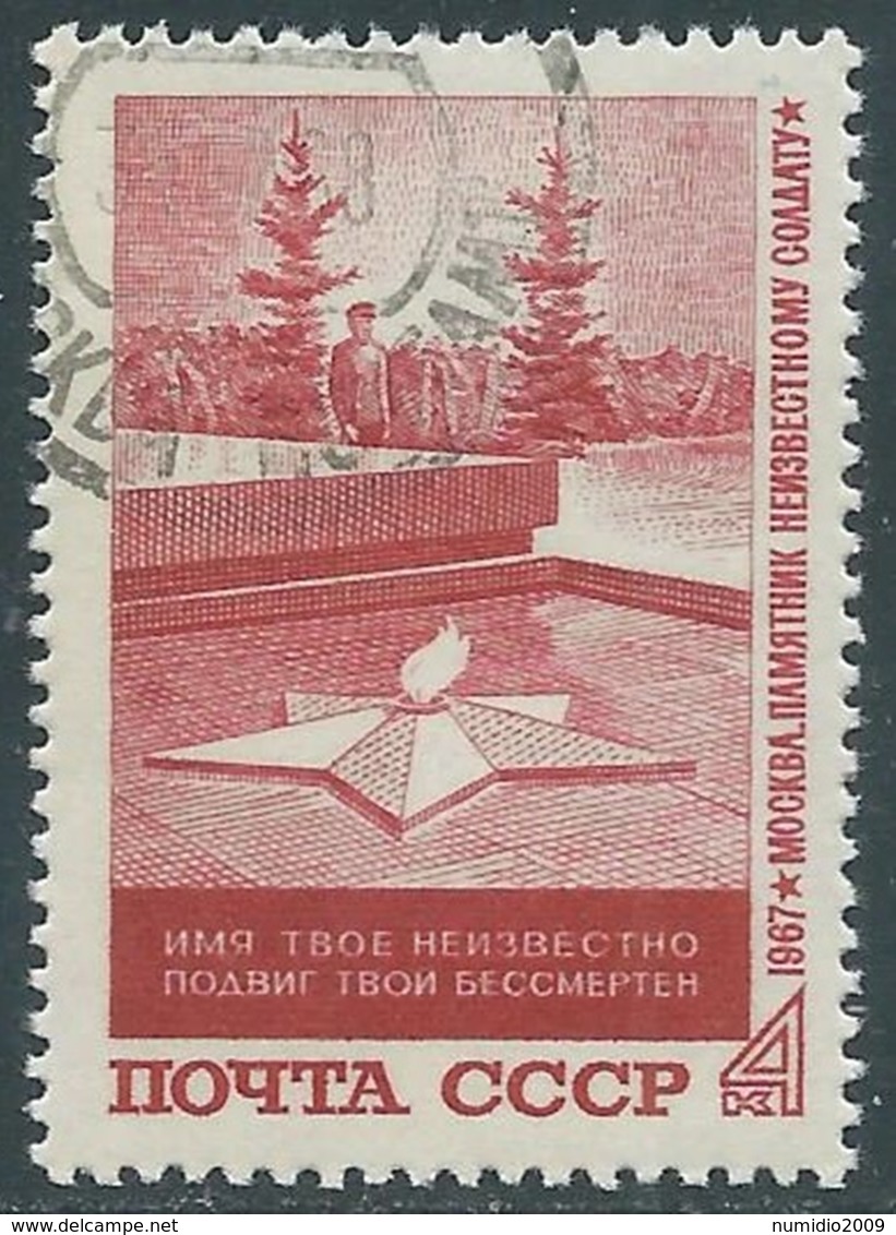 1967 RUSSIA USATO TOMBA DEL MILITE IGNOTO A MOSCA - V22-6 - Usati