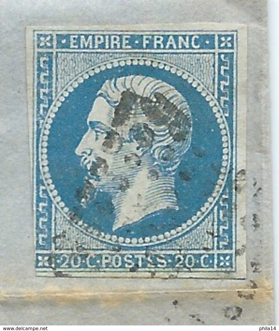 ENVELOPPE / N° 14 NAPOLEON MONTPELLIER POUR MONT DE MARSAN  / 30 JANV 1862 / FACTURE ABSINTHE WERMUTH KIRSCH - 1849-1876: Classic Period