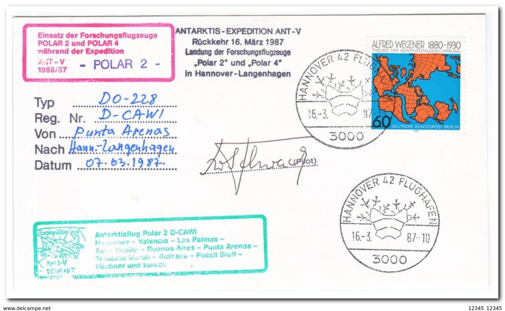 Berlijn 1987, Antarctic Expedition Ant-V, Airplane Polar II - Andere Verkehrsträger