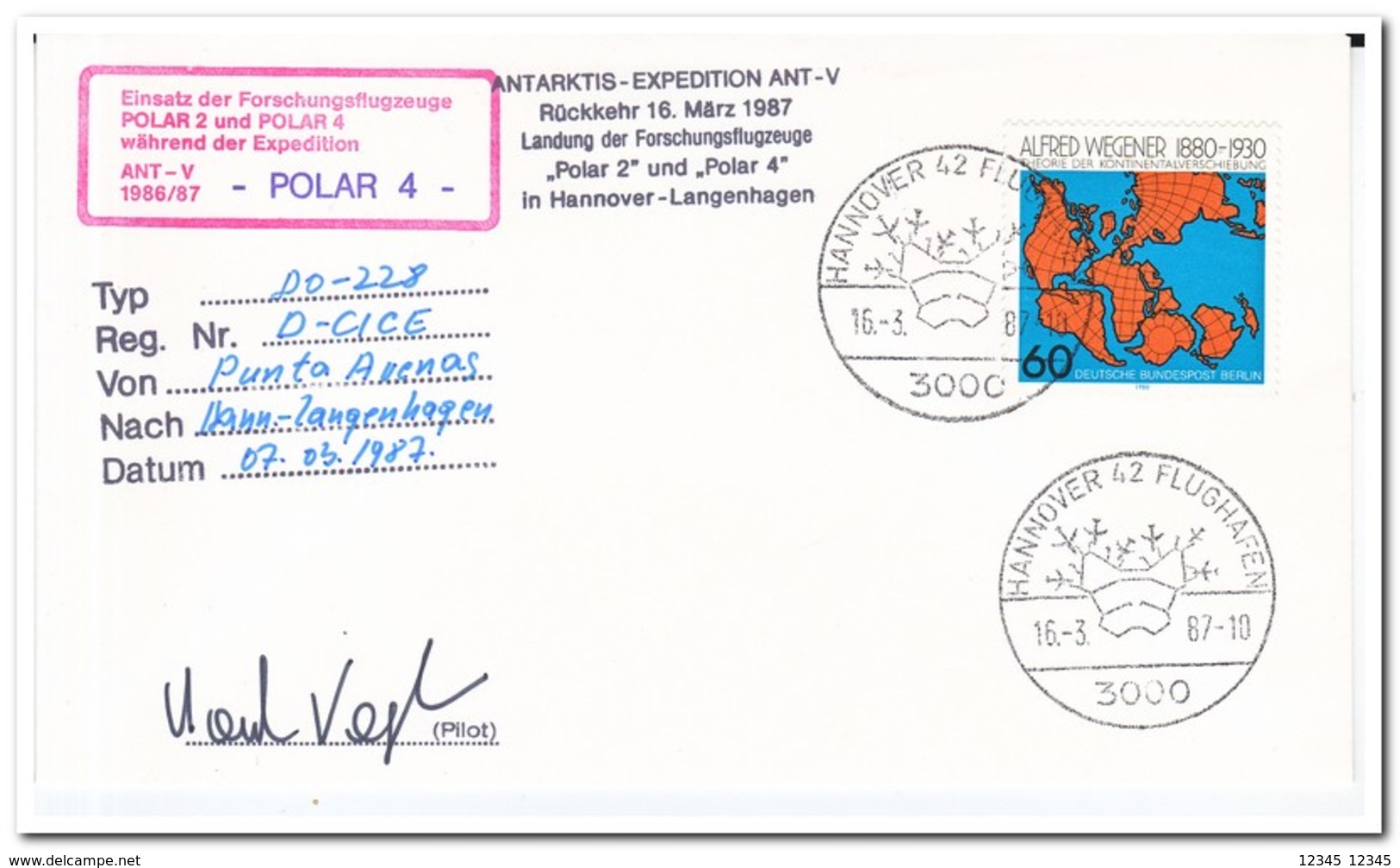 Berlijn 1987, Antarctic Expedition Ant-V, Airplane Polar IV - Altri Modi Di Trasporto