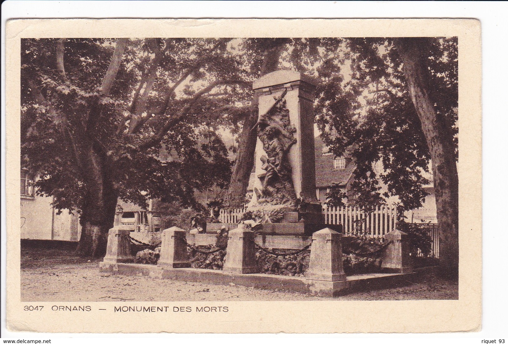 3047 - ORNANS - MONUMENT AUX MORTS - Autres & Non Classés