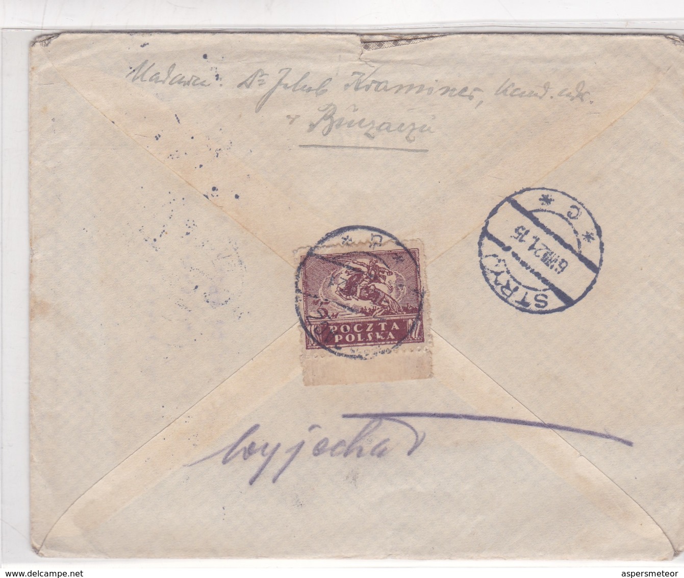 KANCELARYA DRA LEONA KRAMINERA-ENVELOPE CIRCULEE BUCZACZ 1921-POLONIA - BLEUP - Storia Postale