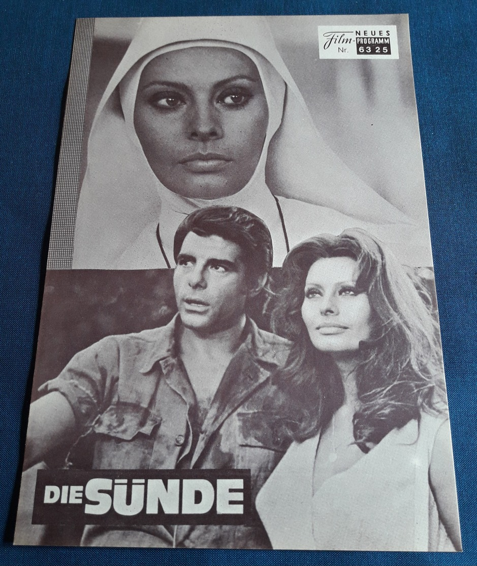 Sophia Loren, Adriano Celentano, Fernando Rey > "Die Sünde" > Altes NFP-Filmprogramm '1973 (fp3) - Zeitschriften