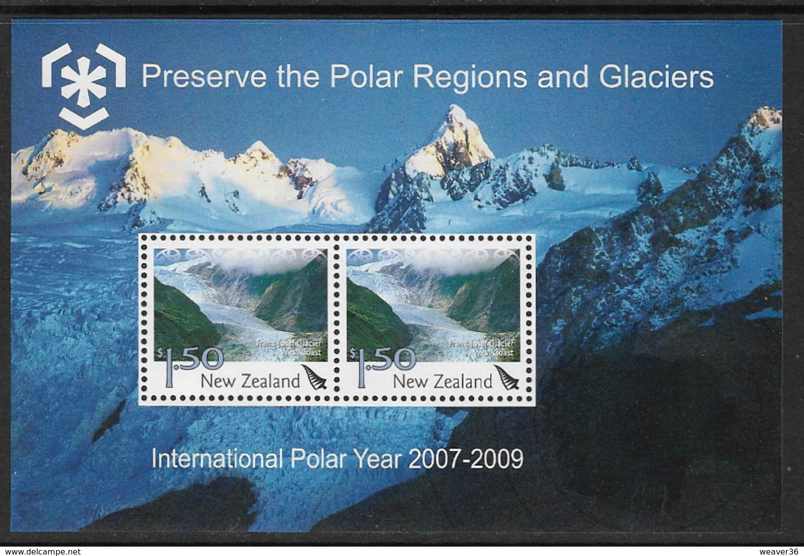 New Zealand 2009 Polar Regions Souvenir Sheet Unmounted Mint [4/3737/ND] - Unused Stamps