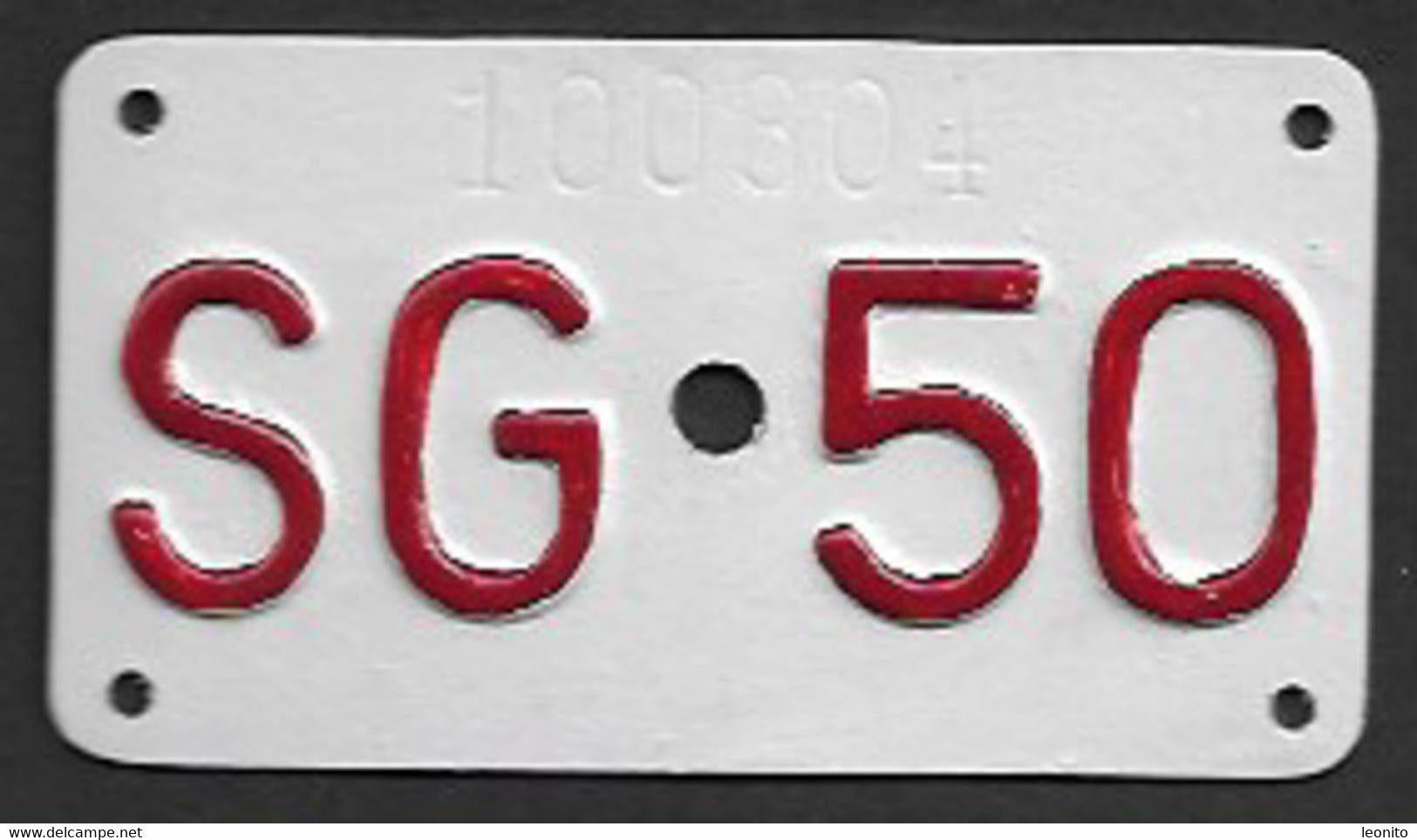 Velonummer St. Gallen SG 50 - Number Plates