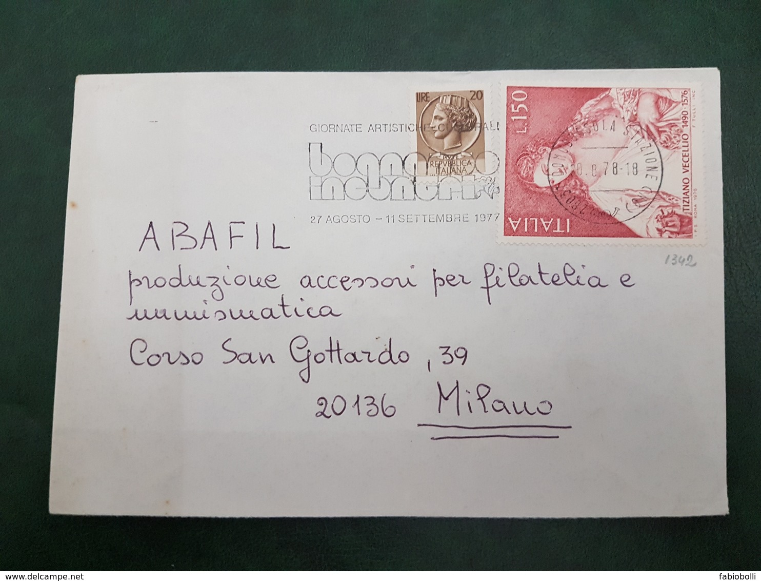 (31233) STORIA POSTALE ITALIA 1977 - 1971-80: Storia Postale