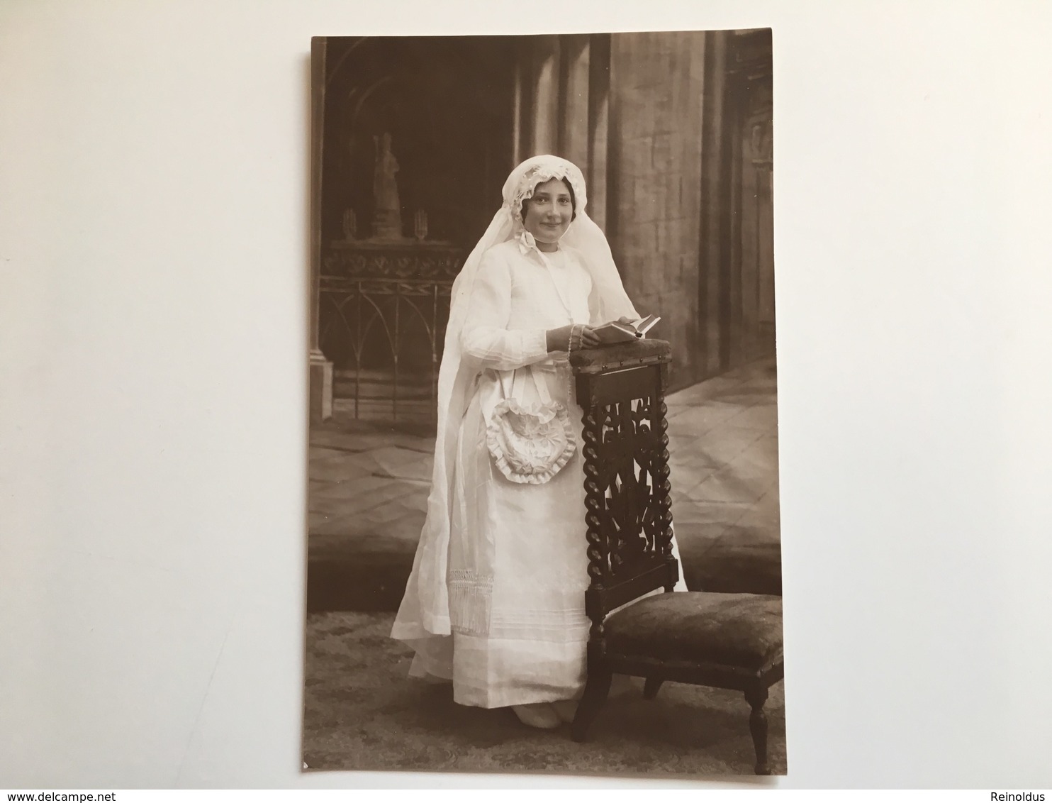 Foto Photo AK Madschen Fille Communion 1923 Photographie E Lang Montreuil Seine - Sonstige & Ohne Zuordnung