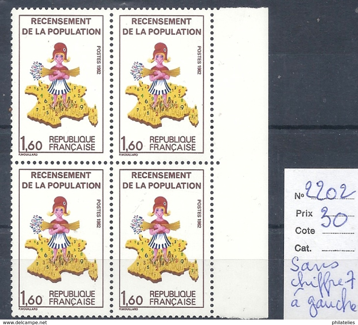 2202 == 2 De Gauche Sans Le 7 Sur La Corse - Storia Postale