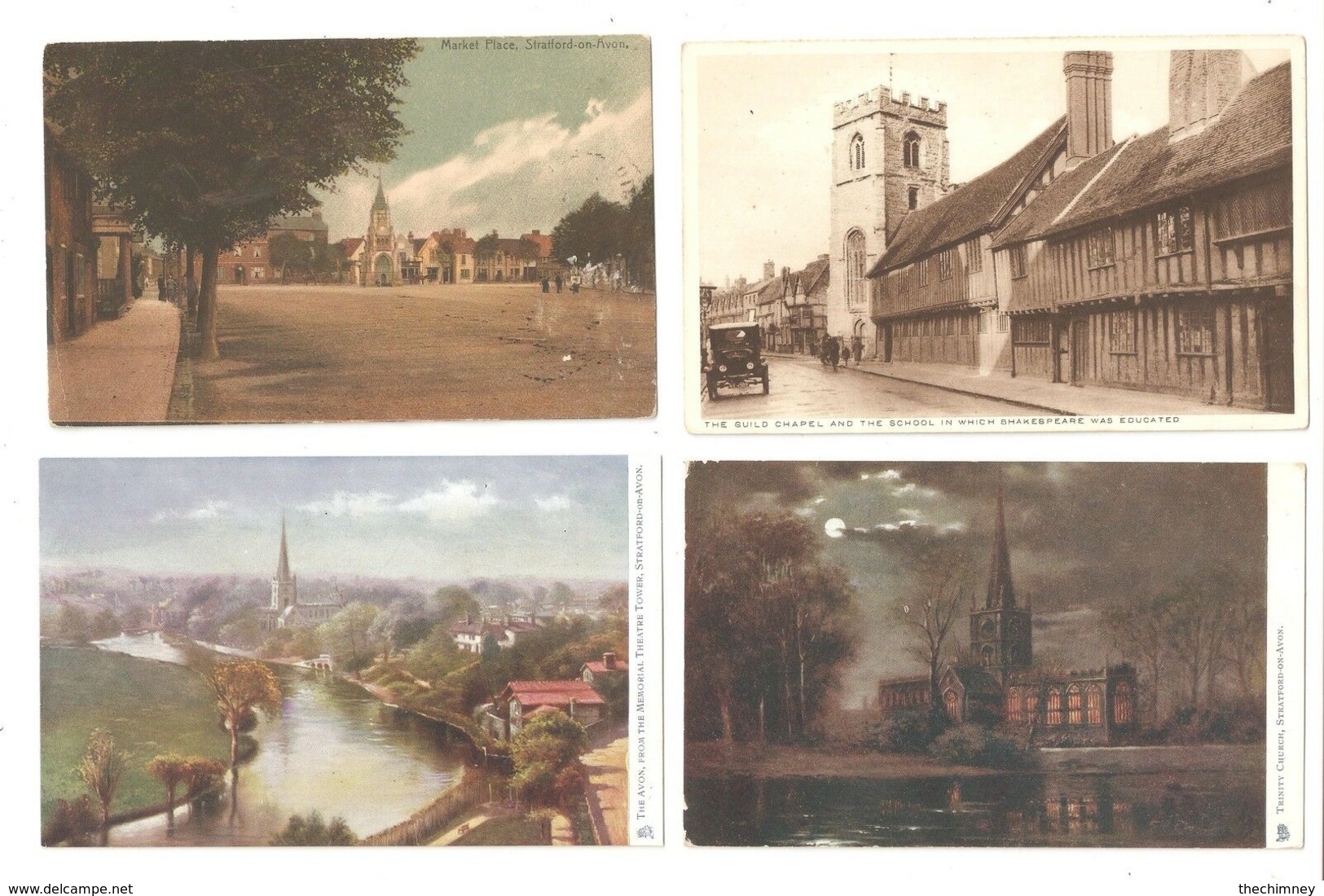 FOUR STRATFORD UPON AVON ALL RAPHAEL TUCK POSTCARDS - Stratford Upon Avon