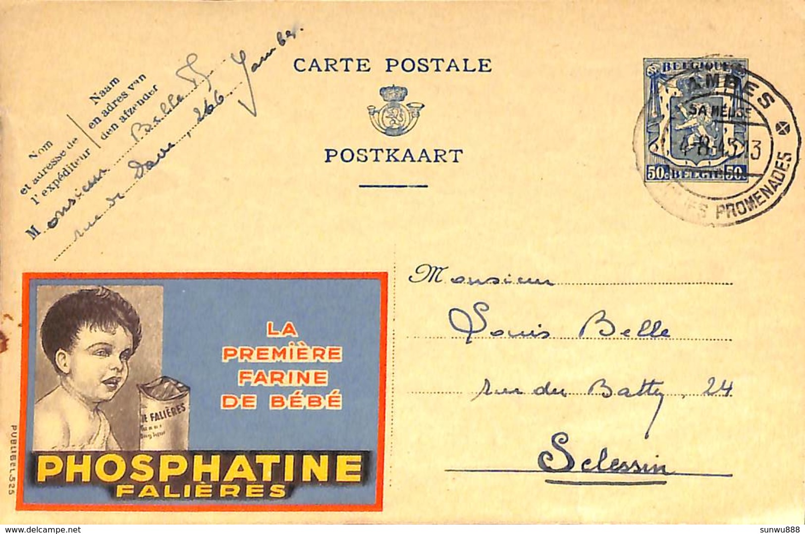 Phosphatine, Première Farine De Bébé Publibel 525 (1945) - Publibels
