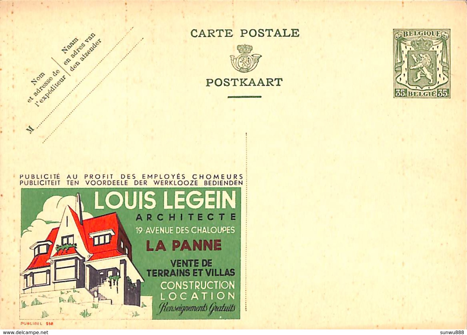 Louis Legein Architecte La Panne  Publibel 258 - Publibels