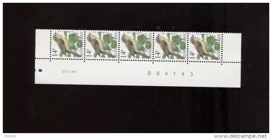 Belgie 2623 Buzin Vogels Birds 14Fr Bande Datée Datumstrook Onpaar 20/11/1995 Velnr 87641 - 1985-.. Oiseaux (Buzin)