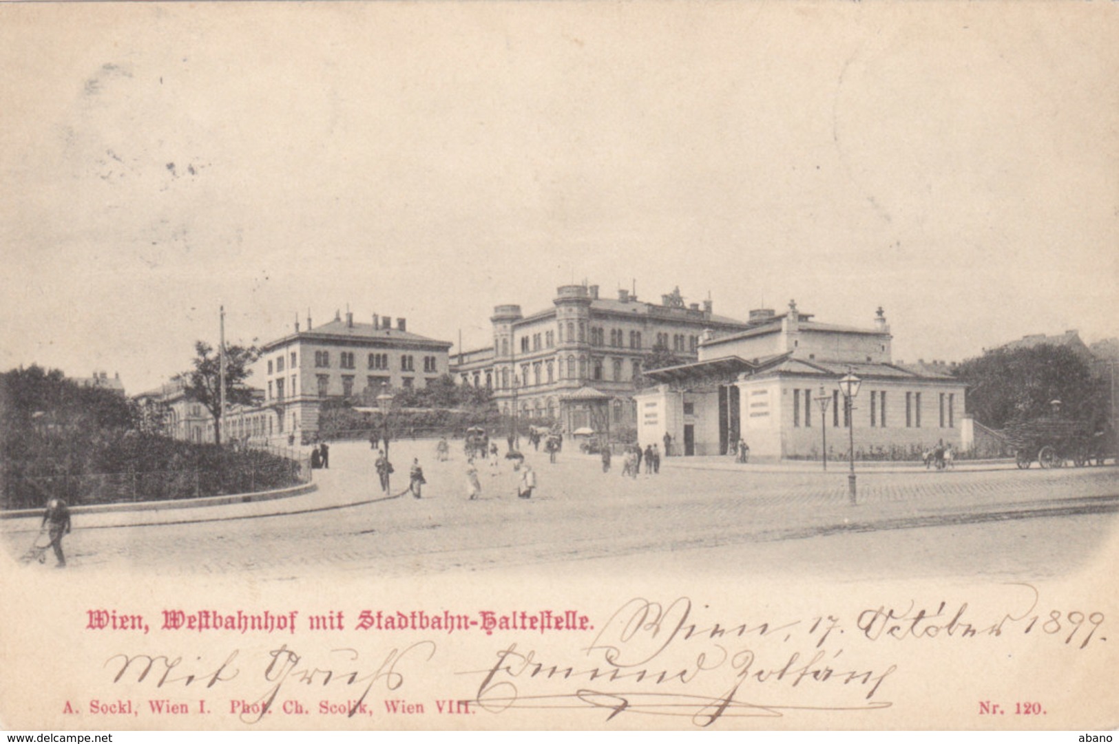 Wien 15: Westbahnhof Mit Stadtbahn Haltestelle 1899 !!! - Altri & Non Classificati