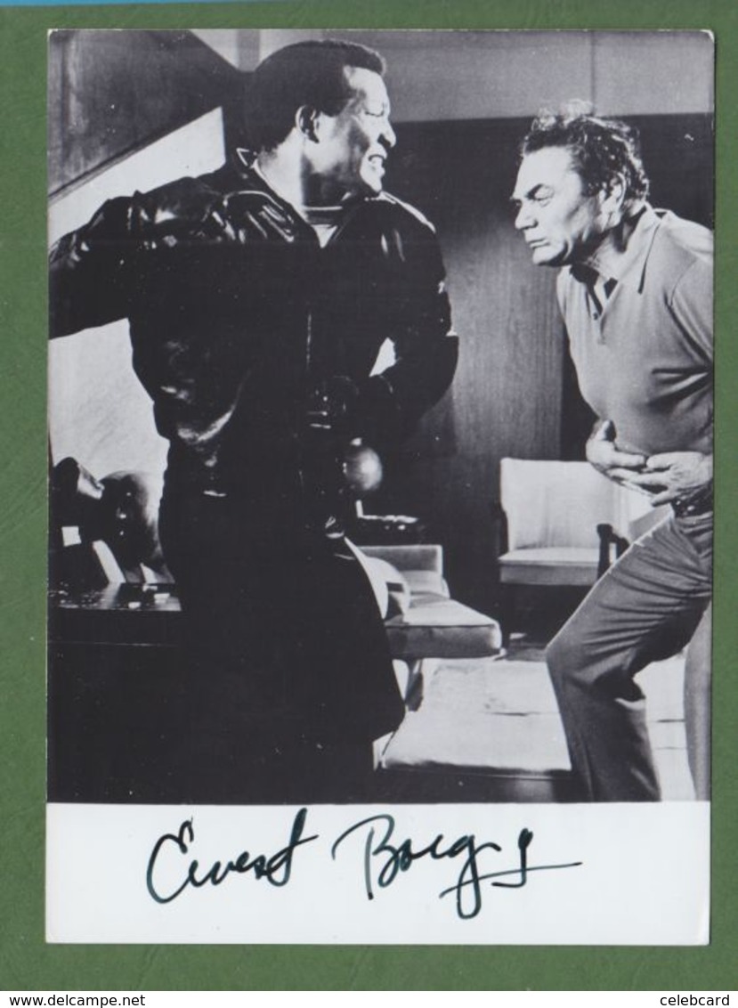 ERNEST BORGNINE Original In Person Signed Glossy Photo AUTOGRAPHE / AUTOGRAMM  13/18 Cm - Autres & Non Classés