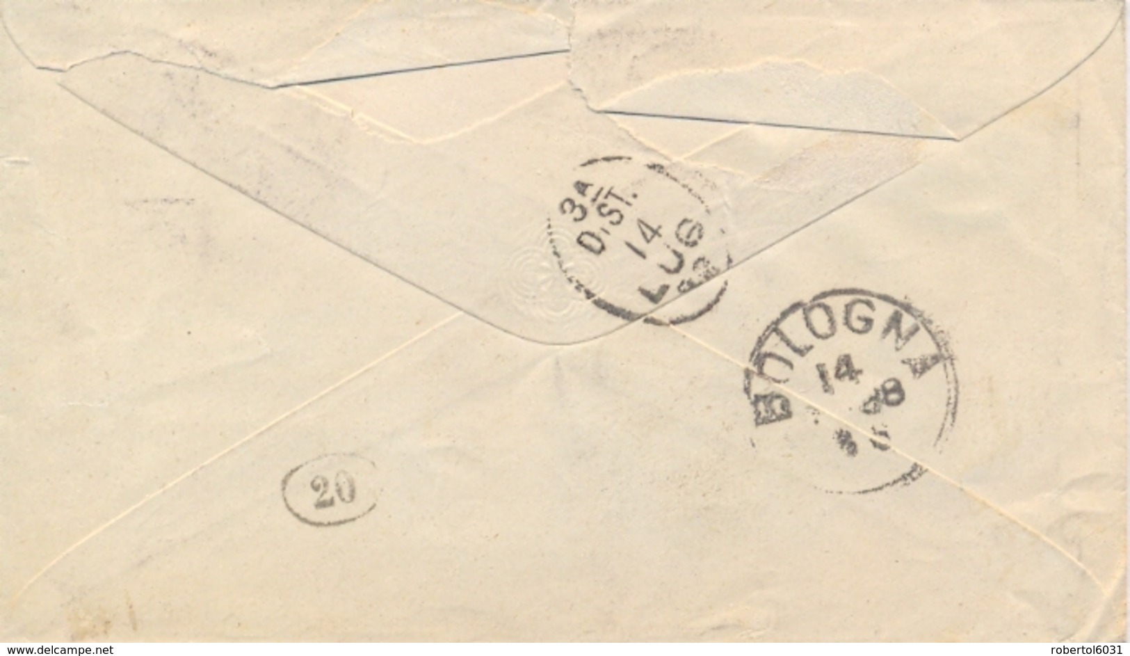 Switzerland 1888 Postal Stationery Envelope 25 C. From Basel To Italy - Interi Postali