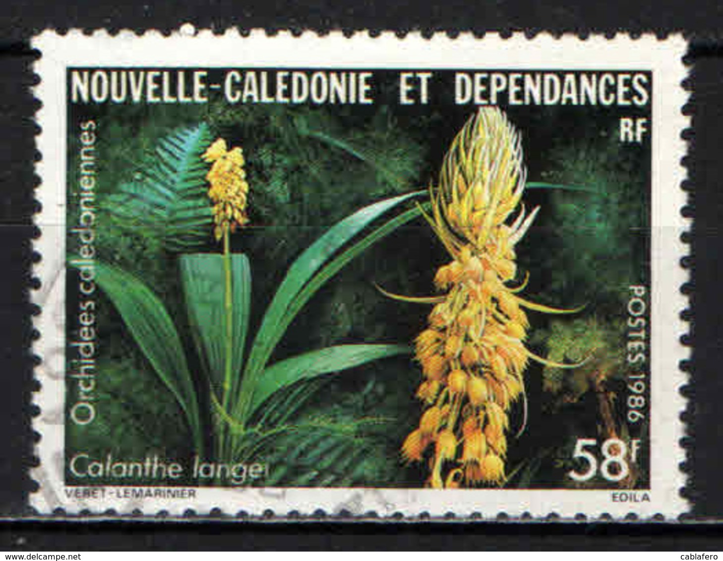 NUOVA CALEDONIA - 1986 - Calanthe Langei - USATO - Used Stamps