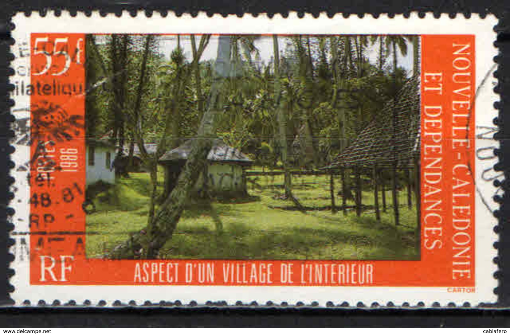 NUOVA CALEDONIA - 1986 - Inland Village - USATO - Usati