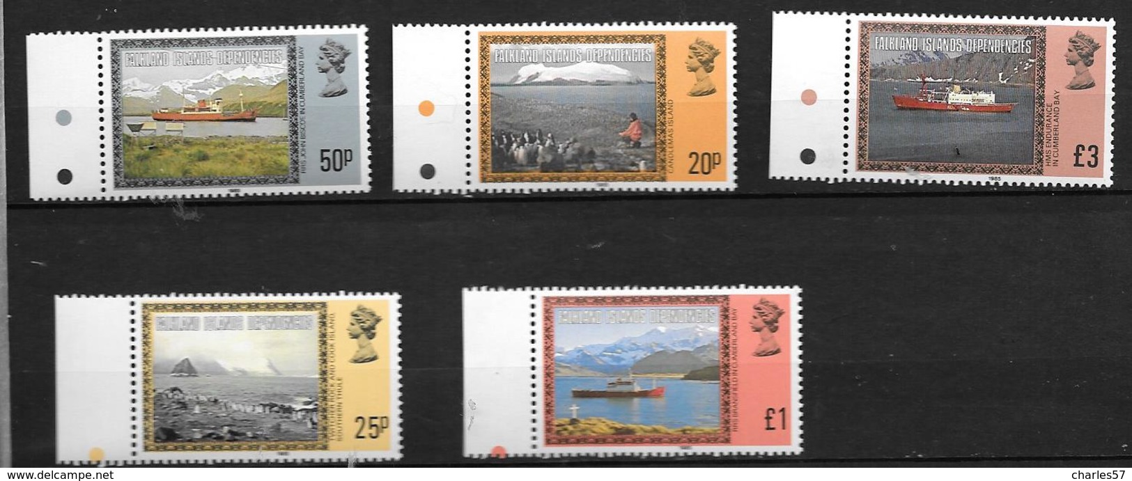 Falkland Islands Dependances N°153/157** .cote 30,00€ - Falkland