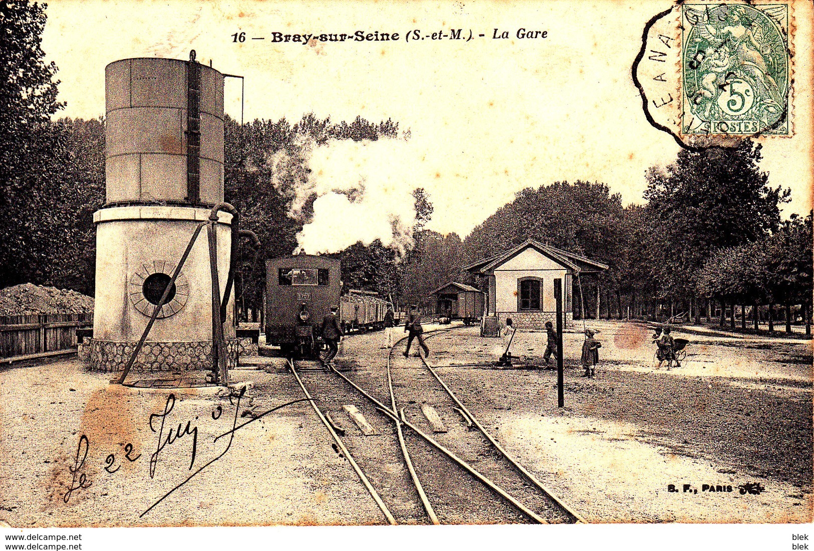 77 . Seine Et Marne . Bray Sur Seine : La Gare . - Bray Sur Seine