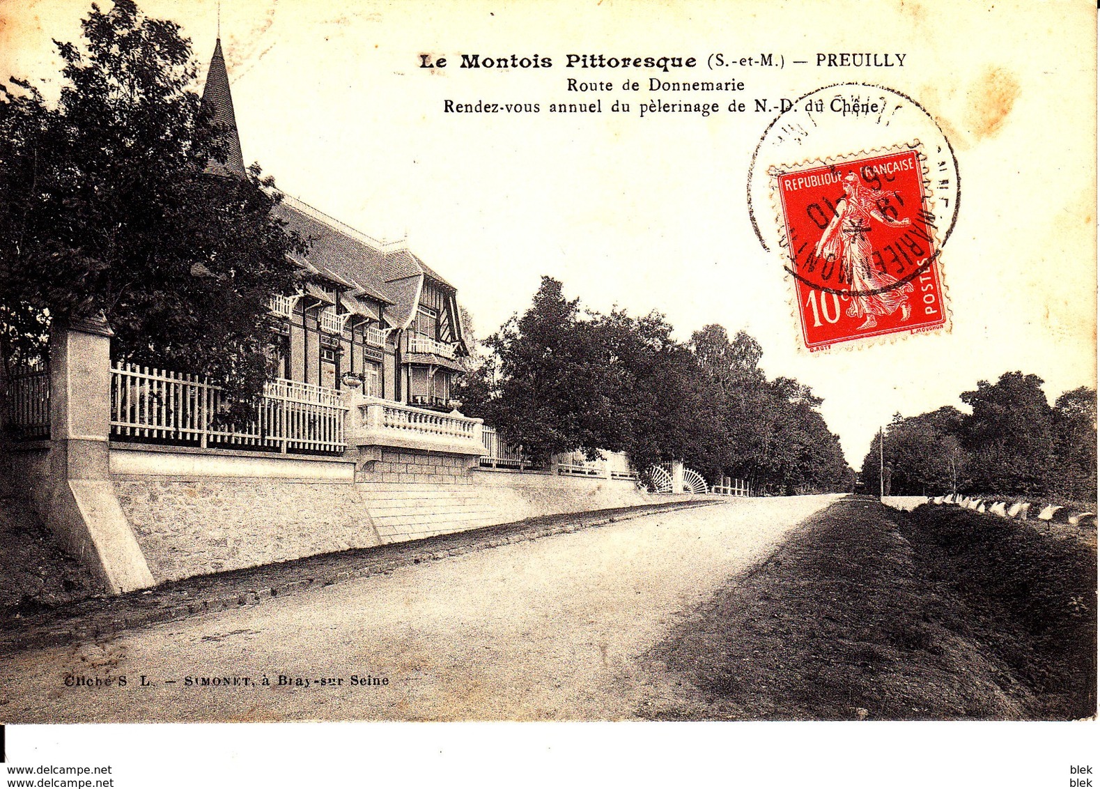 77 . Seine Et Marne . Preuilly : Route De Donnemarie . - Autres & Non Classés