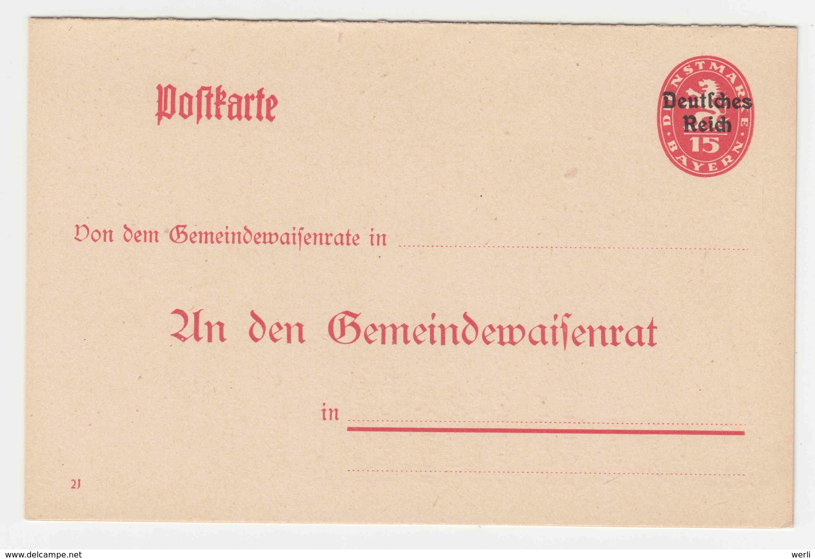 DR Dienstpostkarte DP B1 * - Cartes Postales