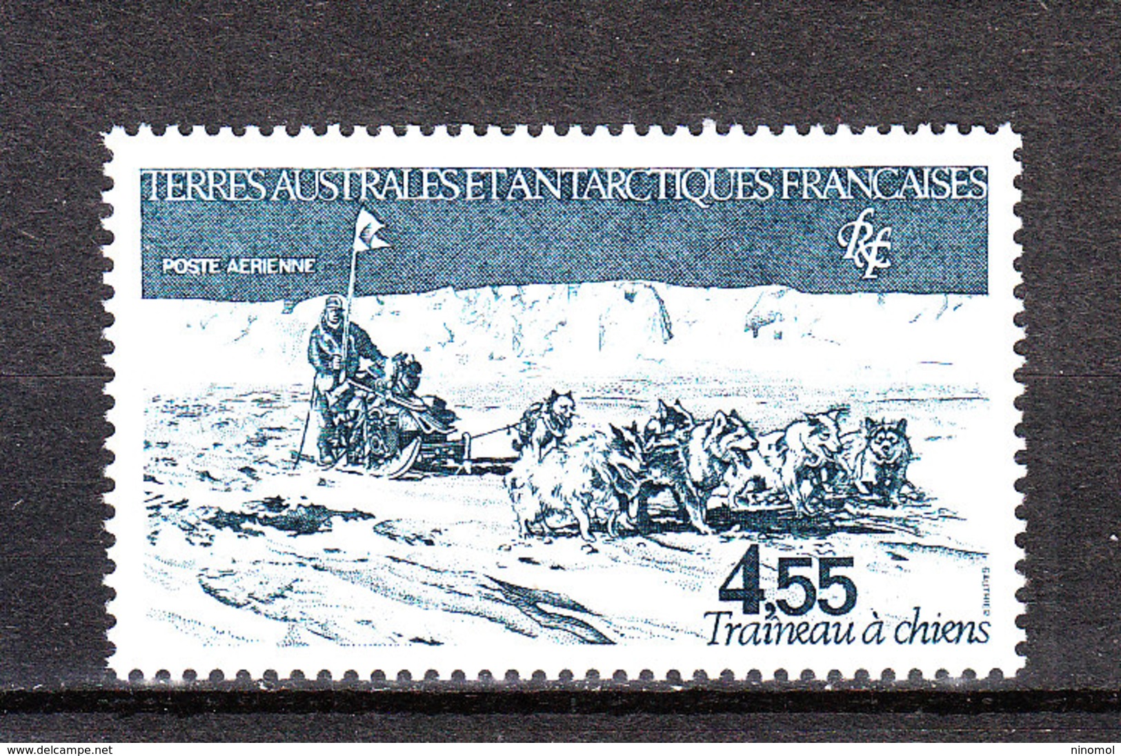 TAAF  -  Slitta Trainata Dai Cani. Sledding By Dogs. MNH - Other Means Of Transport