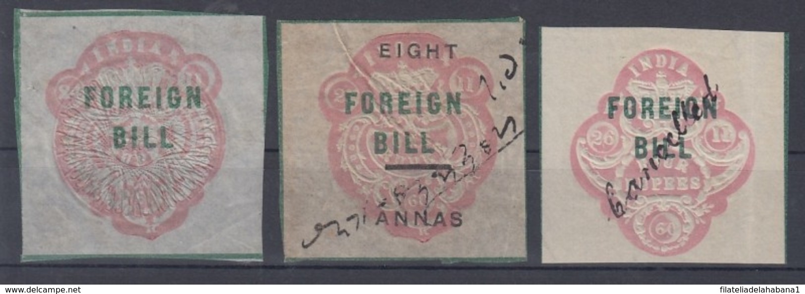 F-EX16025 INDIA UK ENGLAND VICTORIA QUEEN REVENUE FOREIGN BILL. - Otros & Sin Clasificación