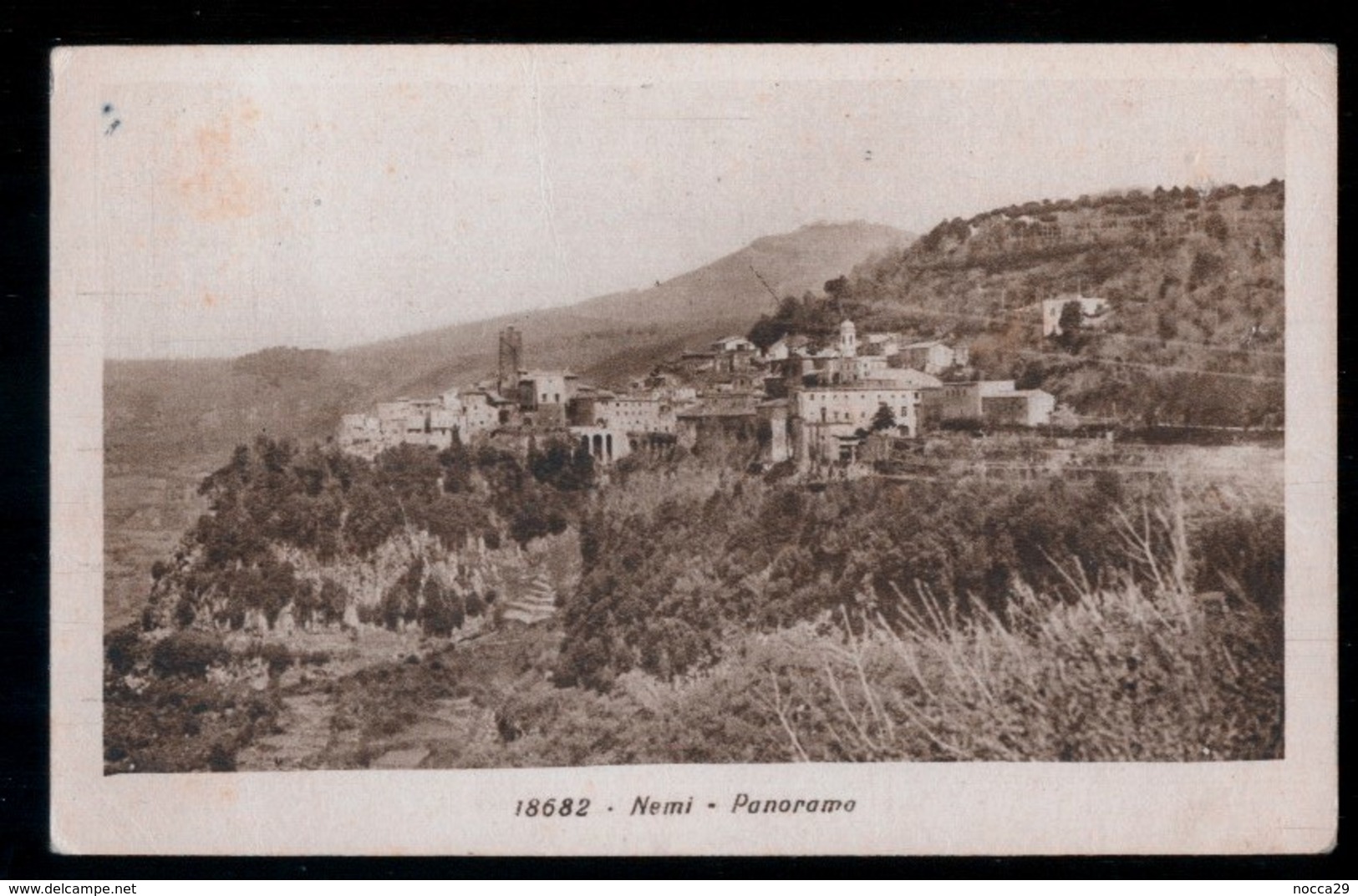 NEMI - ROMA - 1934 - PANORAMA ( 1 ) - SPEDITA DALLA FRANCIA CON FRANCOBOLLO FRANCESE. - Altri & Non Classificati