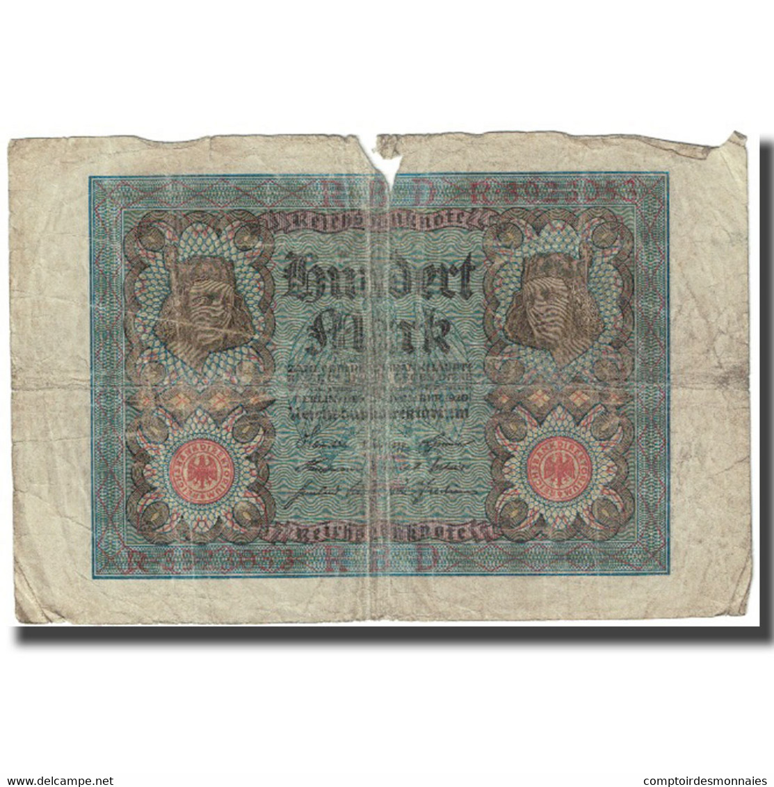 Billet, Allemagne, 100 Mark, 1920, 1920-12-31, KM:69b, B - 100000 Mark