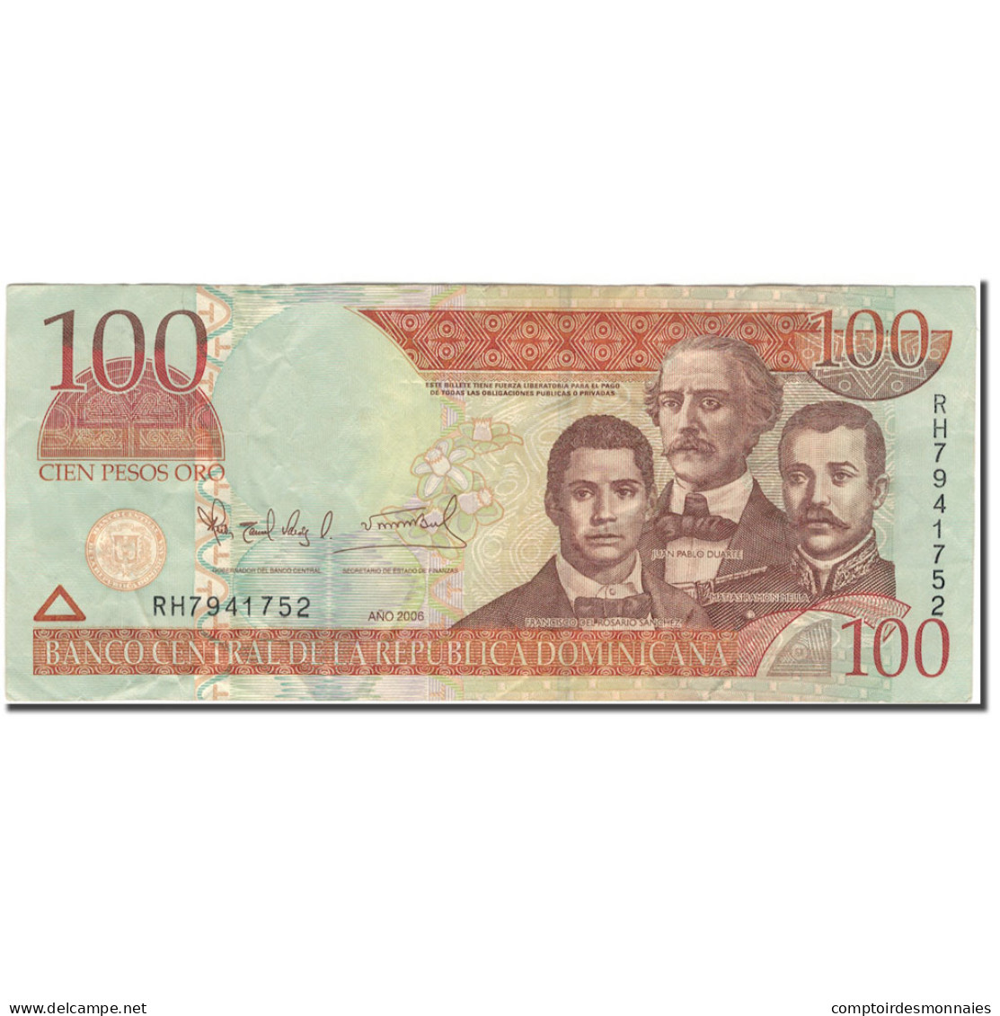 Billet, Dominican Republic, 100 Pesos Oro, 2006, KM:177a, TTB - Dominicaine