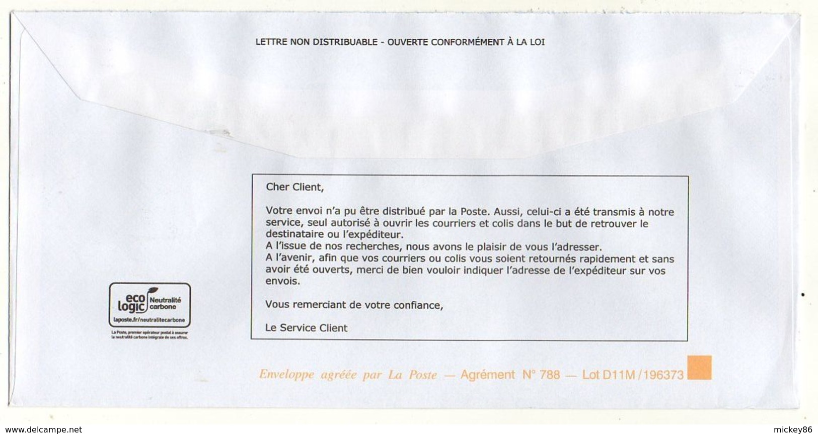 2019 -- Lettre  De Libourne (Sce De Recherche Du Courrier) --cachet La Poste SCC LIBOURNE--ERU4 - 1961-....