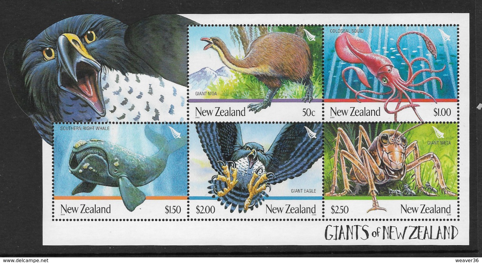 New Zealand 2009 Giants Souvenir Sheet Unmounted Mint [4/3738/ND] - Unused Stamps