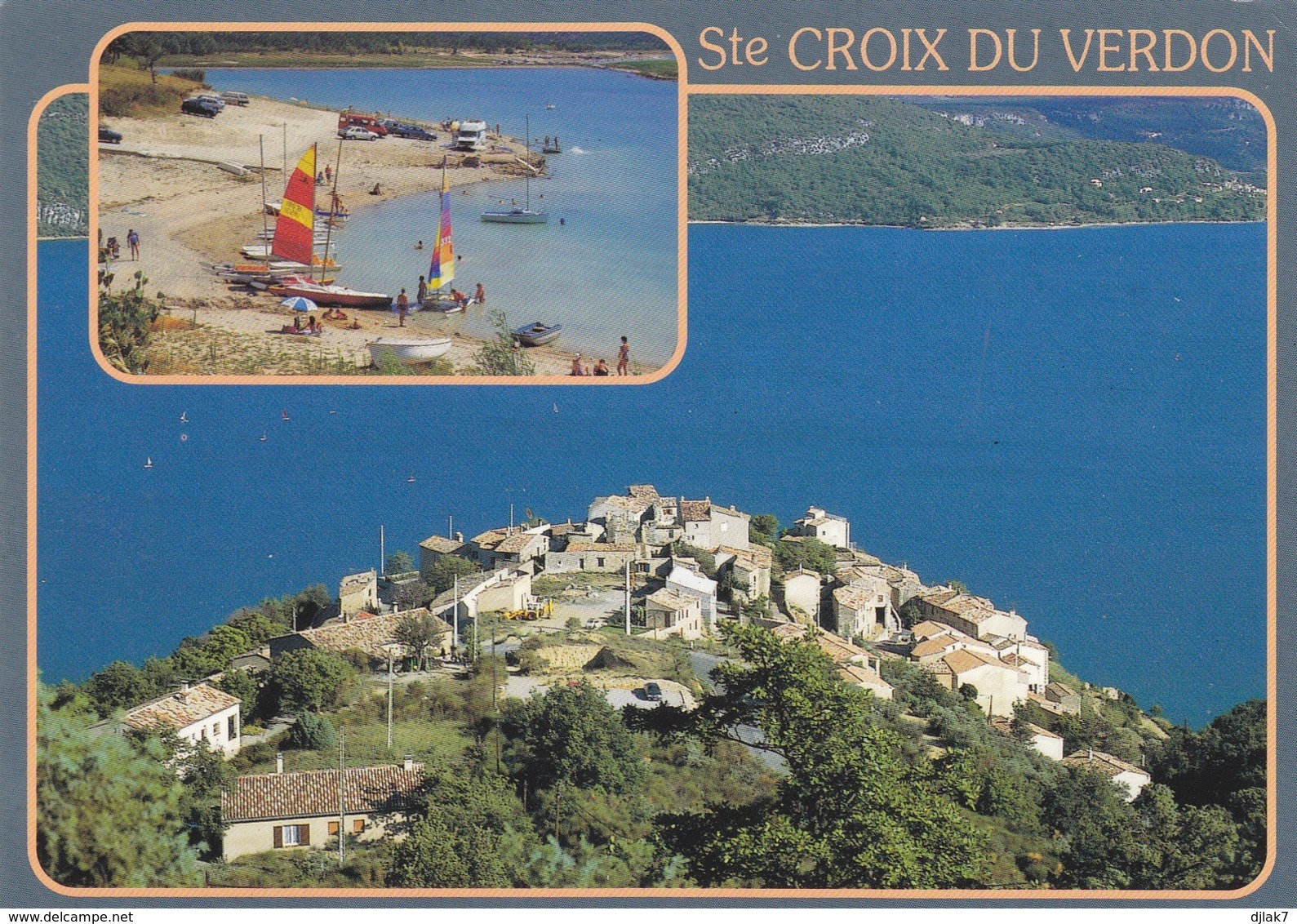 04 Sainte Croix Du Verdon Le Village Et La Plage (2 Scans) - Autres & Non Classés