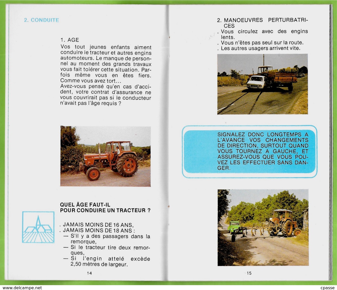 Brochure "LE TRACTEUR et votre sécurité" publiée par les Assurances Mutuelles Agricoles ** Agriculture