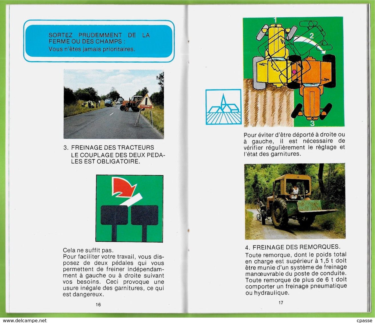 Brochure "LE TRACTEUR et votre sécurité" publiée par les Assurances Mutuelles Agricoles ** Agriculture