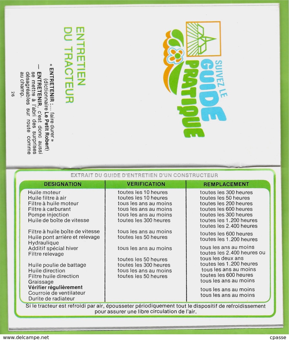 Brochure "LE TRACTEUR et votre sécurité" publiée par les Assurances Mutuelles Agricoles ** Agriculture