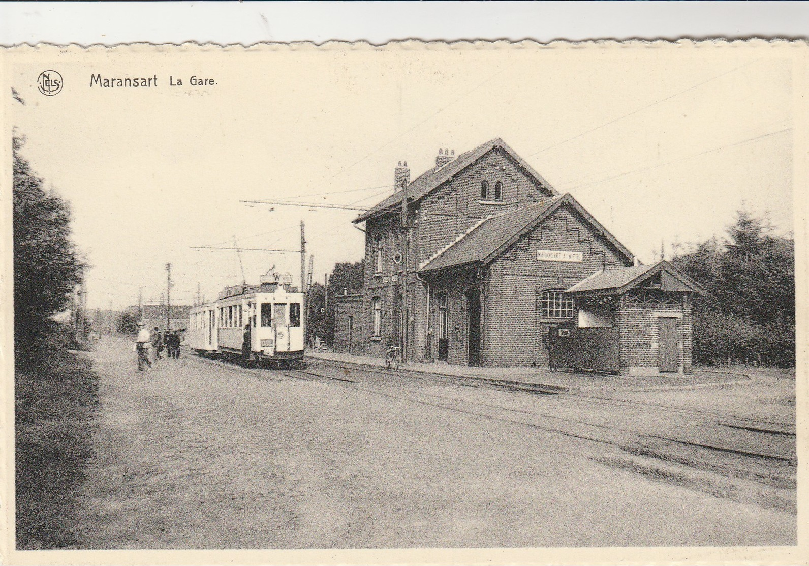 Maransart ,(Lasne,Plancenoit ,Ohain,Genappe ,la Hulpe ) La  Gare , Tram électrique Ligne W ( Vicinal ) - Lasne