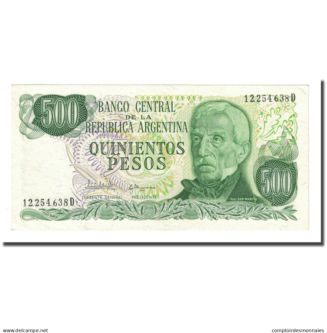 Billet, Argentine, 500 Pesos, Undated (1977-82), KM:303b, NEUF - Argentine