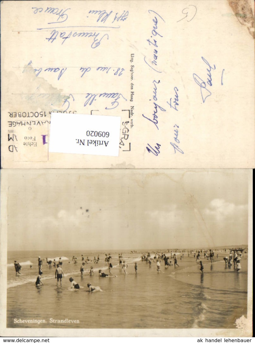 609020,Foto Ak Scheveningen Strandleven Strandleben Strand Netherlands - Ohne Zuordnung