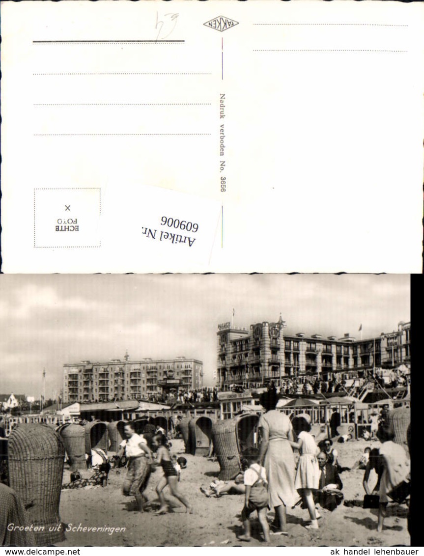 609006,Foto Ak Groeten Ui Scheveningen Strand Strandleben Netherlands - Ohne Zuordnung