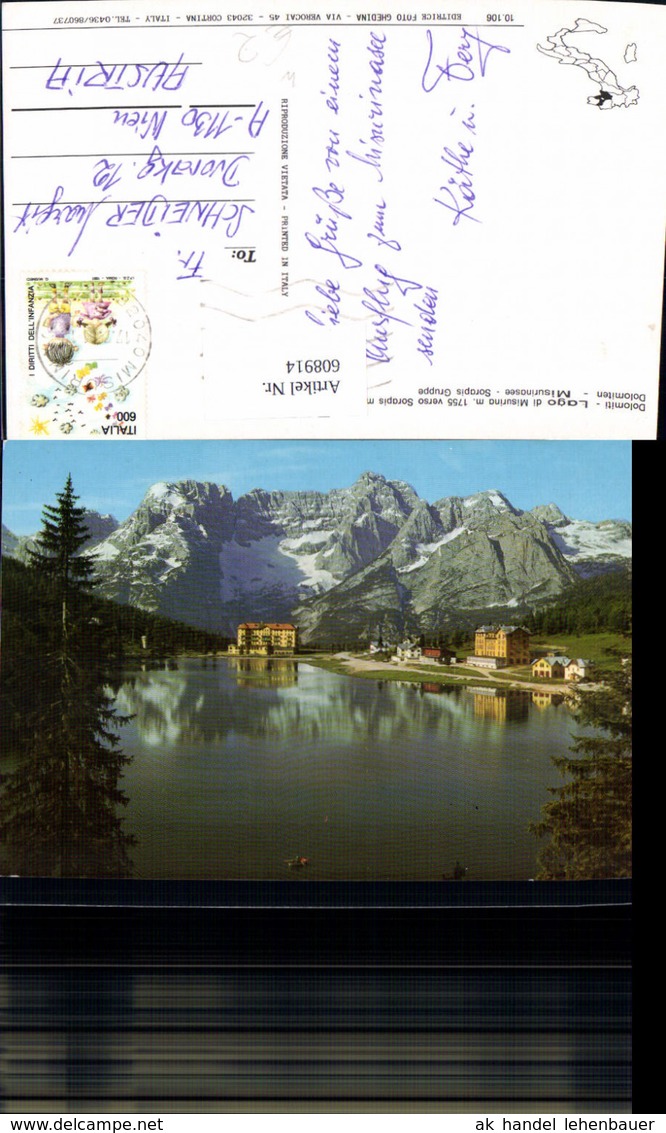 608914,Dolomiti Lago Di Misurina Verso Sorapis Misurinasee Misurina Italy - Sonstige & Ohne Zuordnung