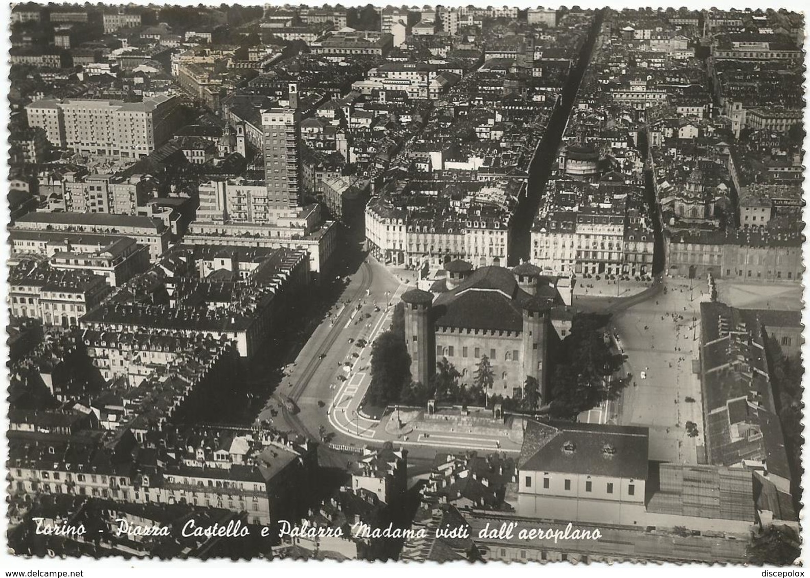 W2566 Torino - Piazza Castello E Palazzo Madama - Vista Aerea Panorama Aereo Aerial View Vue Aerienne / Viaggiata 1950 - Viste Panoramiche, Panorama